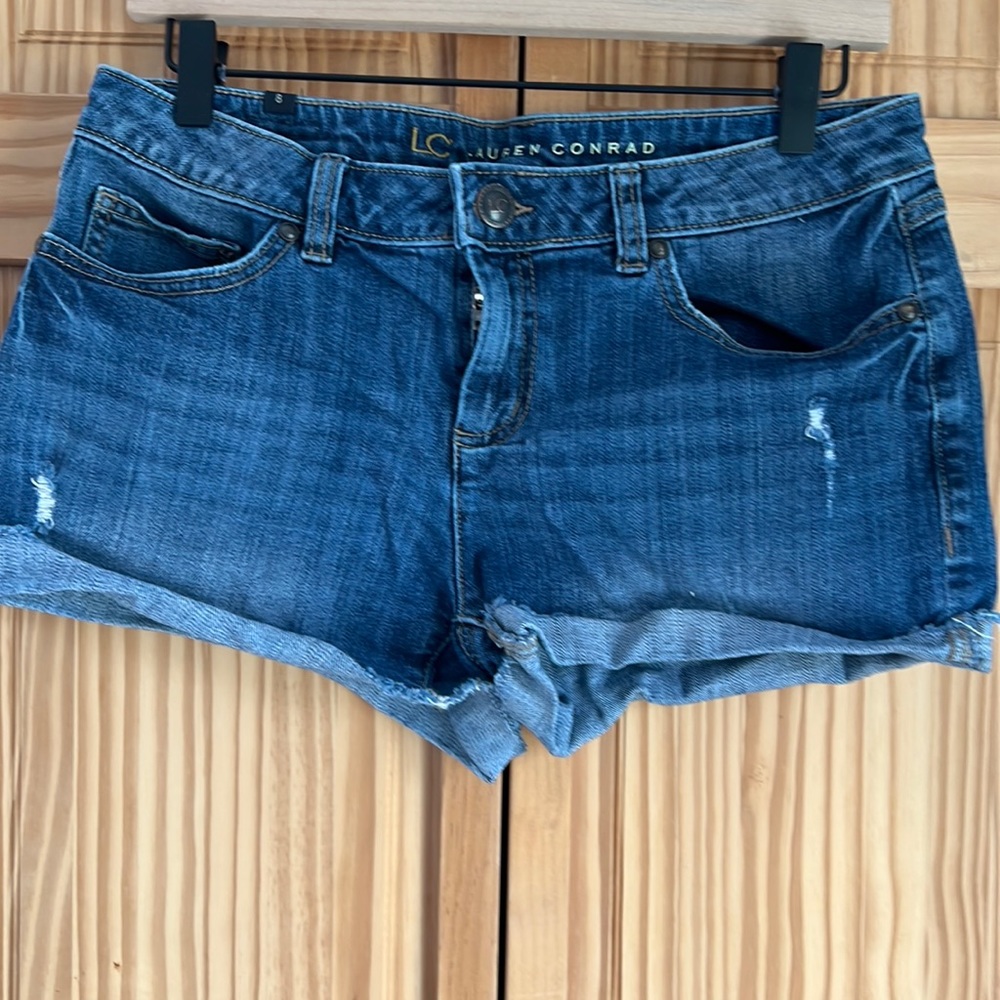 Lauren Conrad Cuffed denim shorts  8